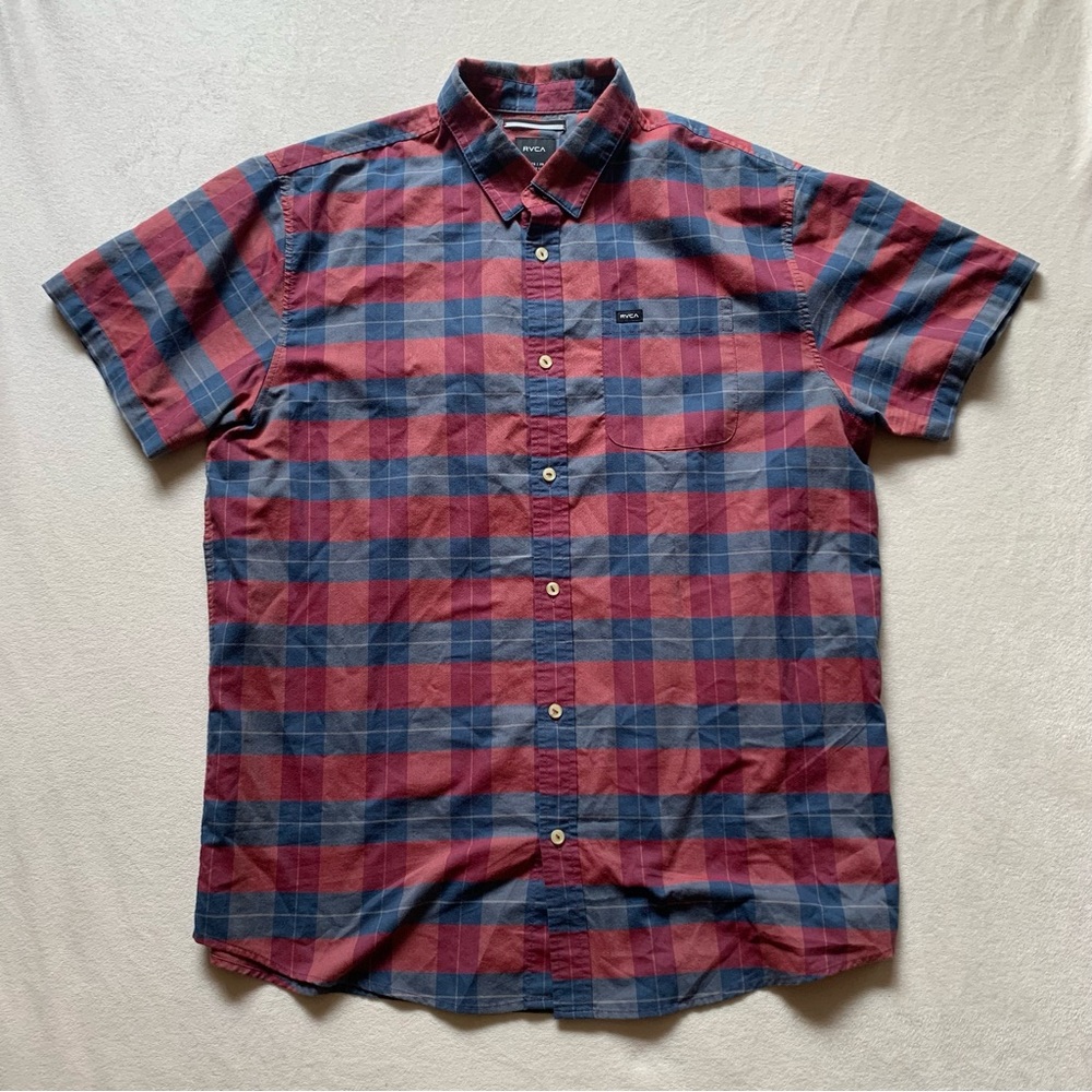 Mens RVCA Short Sleeve Button Down